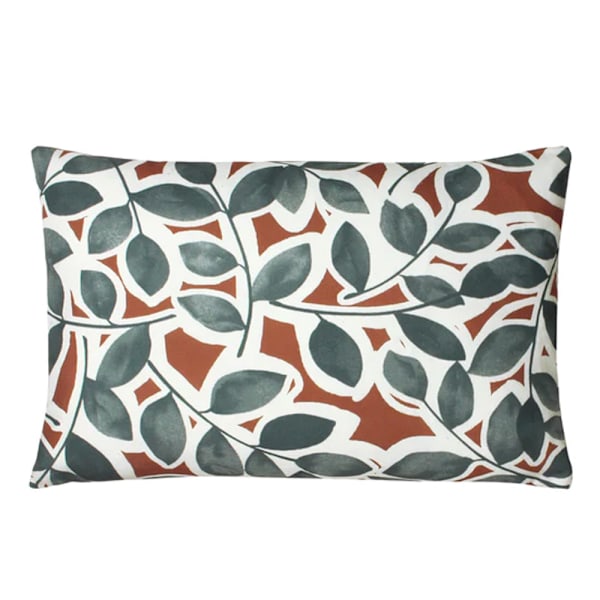 Paoletti Willow Botanisk Kuddfodral Storlek En Tegelröd/Vit Brick Red/White/Green One Size