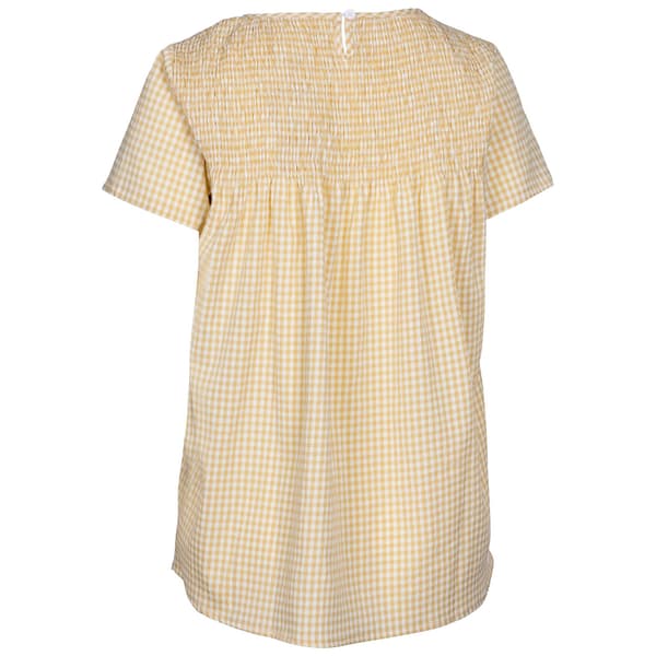 Trespass Dam/Damer Candice Gingham Smock Top L Pale Maize Pale Maize L