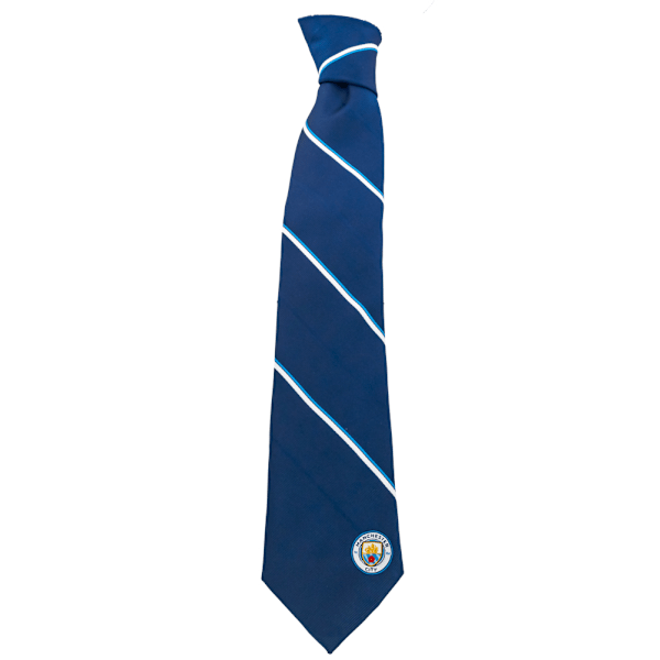 Manchester City FC Unisex Adult Stripe Tie One Size Marinblå/Vit Navy Blue/White One Size