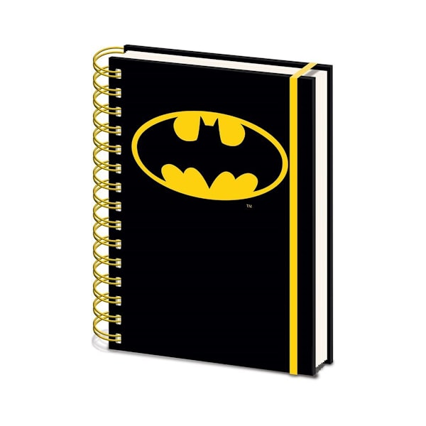 Batman Core Logo A5 Spiralblock Anteckningsbok One Size Svart/Gul Black/Yellow One Size
