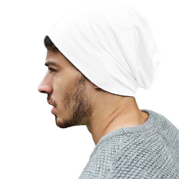Beechfield Unisex Hemsedal Bomull Slouch Beanie One Size Vit White One Size