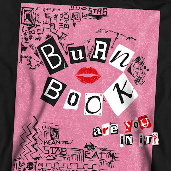 Mean Girls Unisex Vuxen Burn Book Sweatshirt S Svart Black S