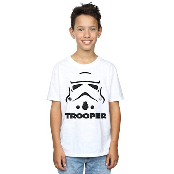 Star Wars Stormtrooper Bomull T-shirt 12-13 År Vit White 12-13 Years