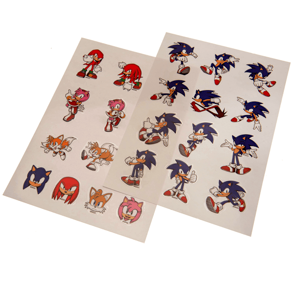 Sonic The Hedgehog Tech Stickers (Förpackning med 56) En Storlek Flerfärgad Multicoloured One Size