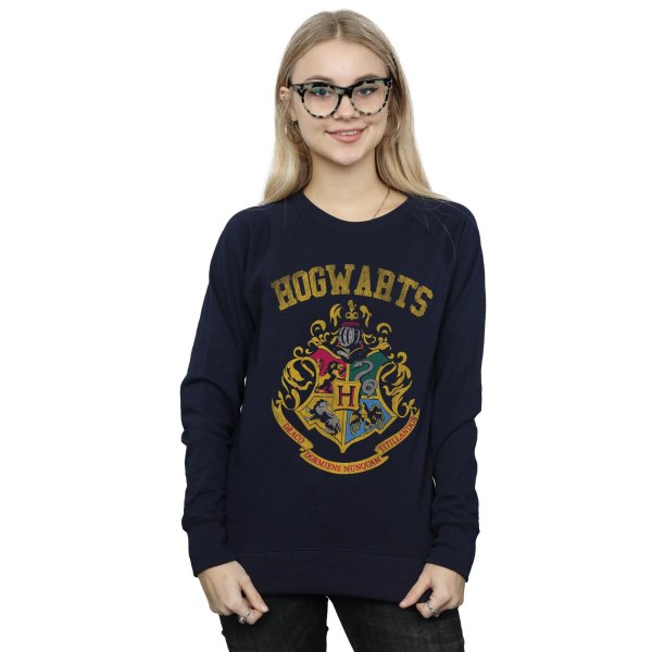 Harry Potter Dam/Kvinnor Hogwarts Varsity Sweatshirt S Marinblå B Navy Blue S