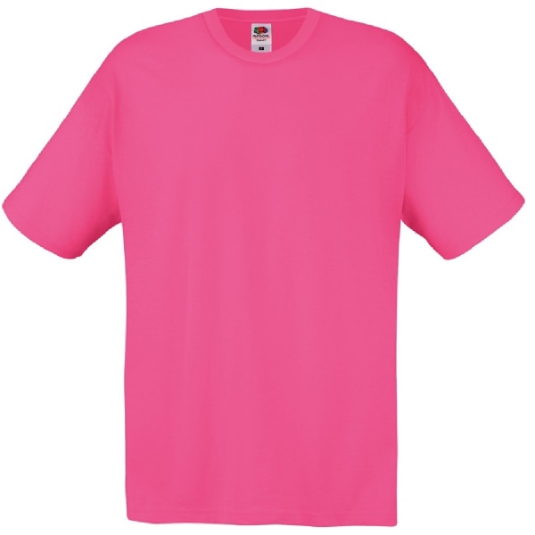 Fruit Of The Loom Original T-shirt för män M Fuchsia Fuchsia M