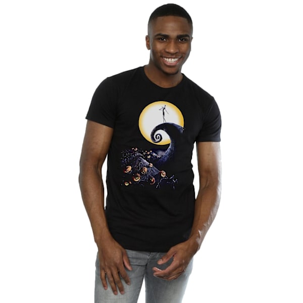 Nightmare Before Christmas Herrar Kyrkogård Bomull T-shirt XL Svart Black XL