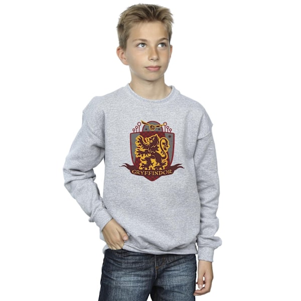 Harry Potter Pojkar Gryffindor Bröstmärke Sweatshirt 3-4 År S Sports Grey 3-4 Years