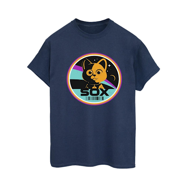 Disney Womens/Ladies Lightyear Sox Circle Cotton Boyfriend T-Sh Navy Blue L