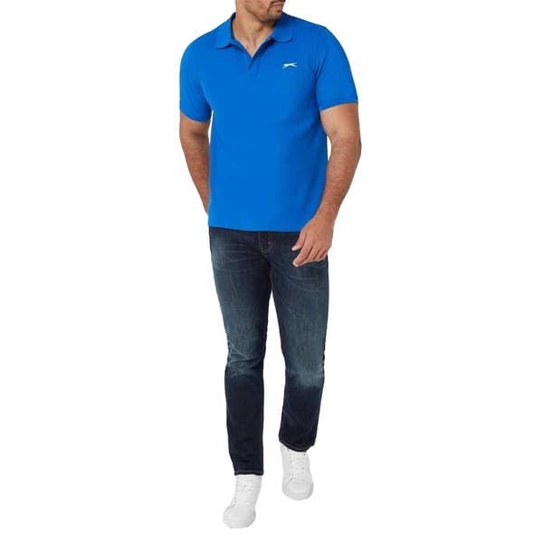 Slazenger Herr Broderad Logotyp Pikétröja M Kungsblå Royal Blue M