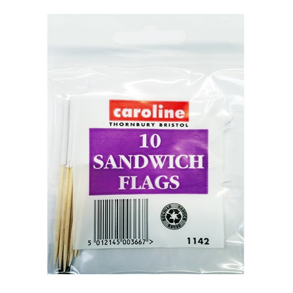 Caroline Sandwich Flags Bag (20 Pack) One Size Vit/Brun White/Brown One Size