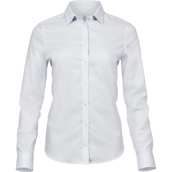 Tee Jays Dam/Ladies Luxury Stretch Shirt S Vit White S