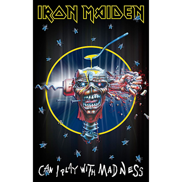 Iron Maiden Can I Play With Madness Textil Affisch One Size Bla Black/Blue/Yellow One Size