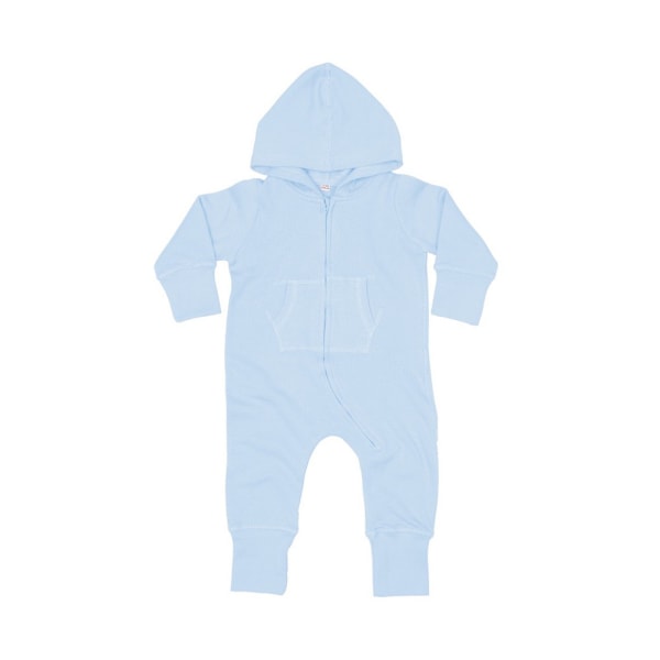 Babybugz Enfärgad Baby All In One / Sleepsuit 12-18 Dusty Blue Dusty Blue 12-18