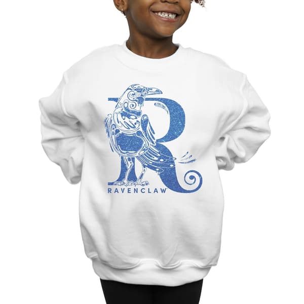 Harry Potter Flicktröja Ravenclaw Glitter 7-8 år Vit White 7-8 Years