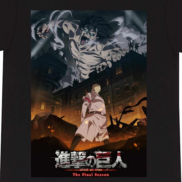 Attack on Titan Unisex Vuxen Final Season Poster T-Shirt S Svart Black S
