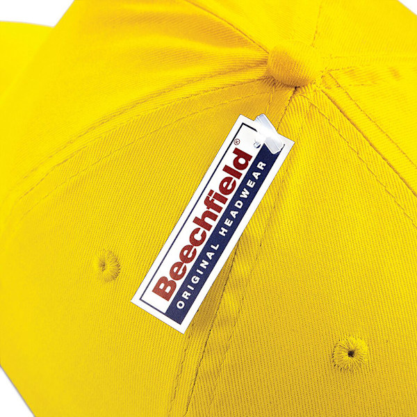 Beechfield Plain Unisex Junior Original 5 Panel Baseball Cap On Yellow One Size