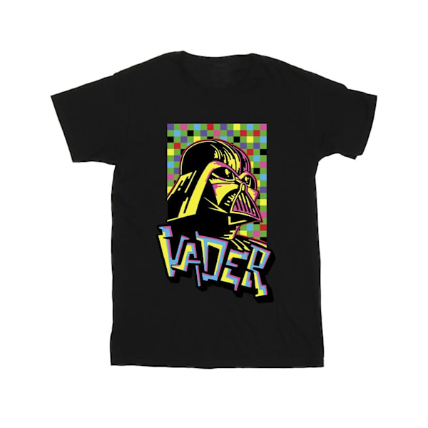 Star Wars Girls Vader Graffiti Pop Art Bomull T-shirt 5-6 år Black 5-6 Years