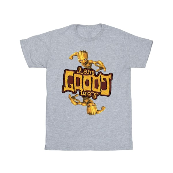 Marvel Herr Guardians Of The Galaxy Groot Inverted Grain T-Shir Sports Grey 4XL