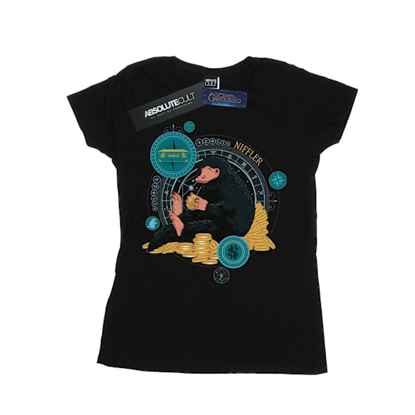 Fantastiska vidunder Kvinnor/Damer Sittande Niffler Bomull T-shirt X Black XXL