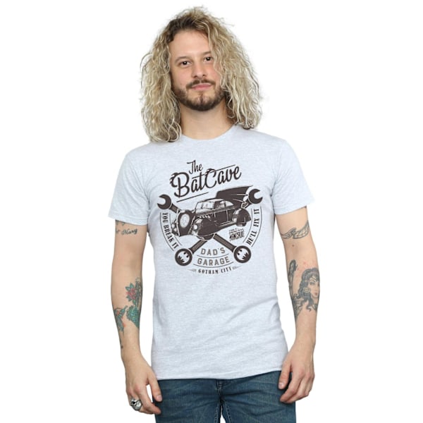 DC Comics Batman Dad's Garage T-shirt M Sports Grey Sports Grey M