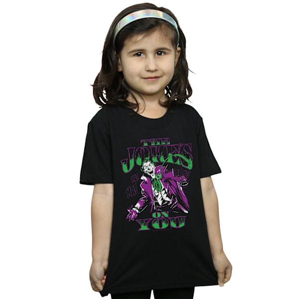 DC Comics Girls Joker The Joke´s On You Bomull T-shirt 5-6 år Black 5-6 Years