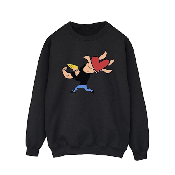 Johnny Bravo Herr Hjärta Present Sweatshirt M Svart Black M