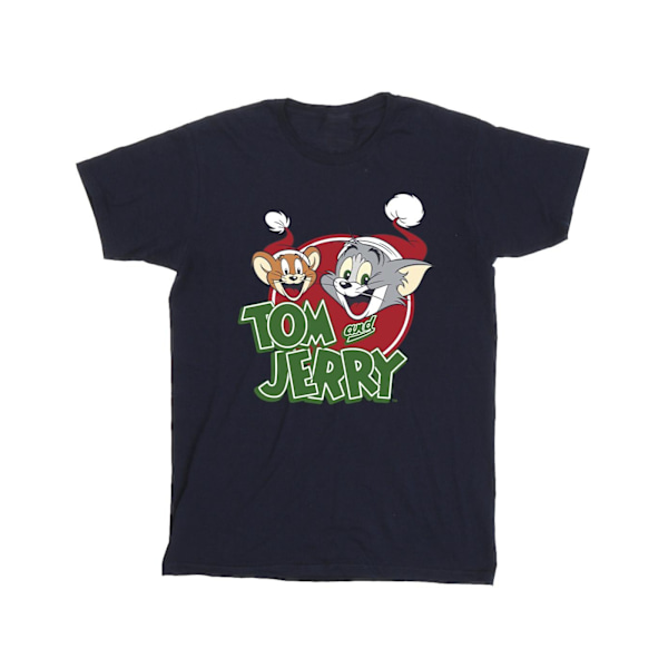 Tom And Jerry Julhatt Logotyp T-shirt M Marinblå Navy Blue M