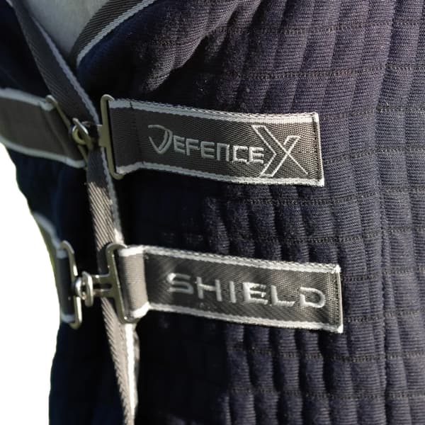 Hy DefenceX Shield Standard-Neck Termisk Hästfleecefilt 6´ 6 Navy 6´ 6