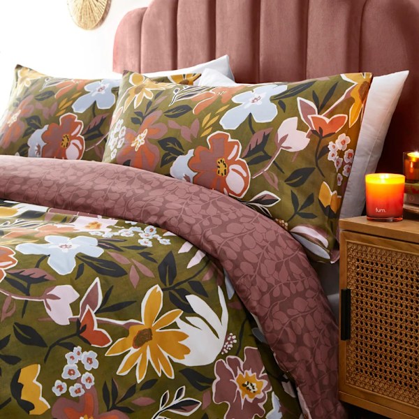 Furn Asterea Blommigt Påslakanset Enkelsäng Flerfärgad Multicoloured Single