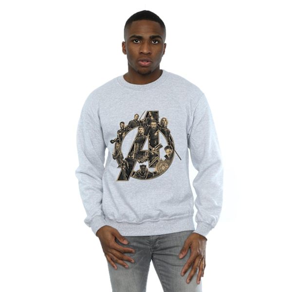Avengers Infinity War Herr Logotyp Sweatshirt M Sports Grey Sports Grey M