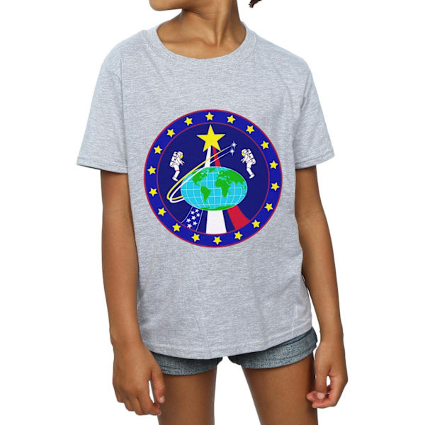 NASA Girls Classic Globe Astronauts Bomull T-shirt 12-13 år Sports Grey 12-13 Years