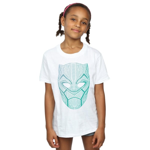 Black Panther T-shirt i bomull för flickor 12-13 år Vit White 12-13 Years