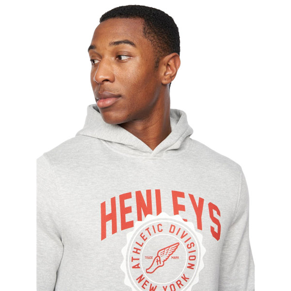 Henleys Herr Tipton Hoodie XL Gråmelerad Grey Marl XL