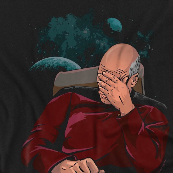 Star Trek Herr Facepalm T-Shirt S Svart Black S