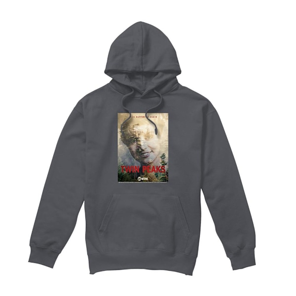 Twin Peaks Herr Laura Palmer Hoodie XL Kolgrå Charcoal XL