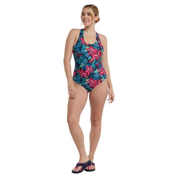 Animal Womens/Ladies Mia Floral Cross Back One Piece Swimsuit 6 Red 6 UK