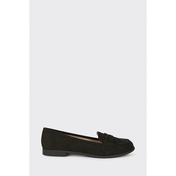 Dorothy Perkins Dam/Damskor Lara Penny Wide Loafers 4 UK Natu Natural Black 4 UK