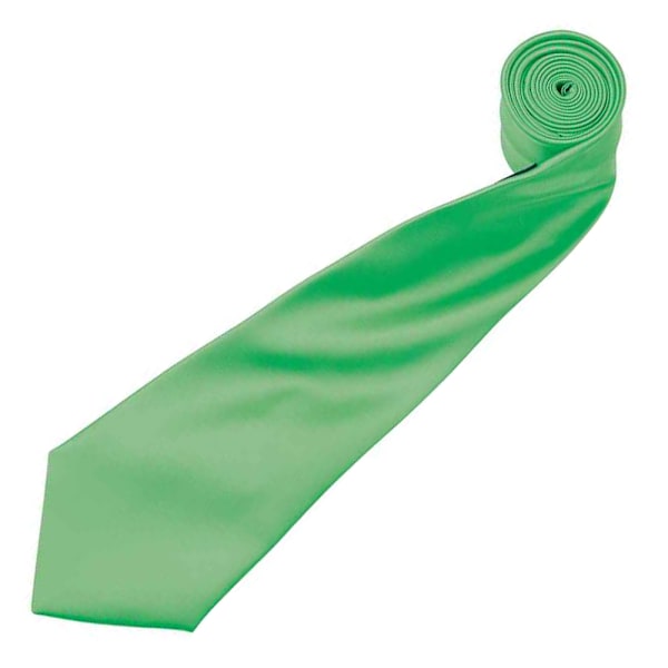 Premier Mens Plain Satin Tie (Narrow Blade) One Size Apple Apple One Size