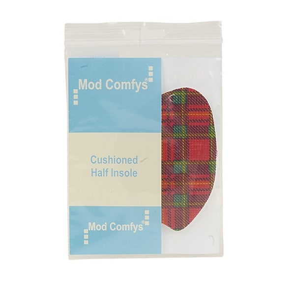 Mod Comfys Unisex Cushioned Half Insoles (12 par) Large Tarta Tartan Large