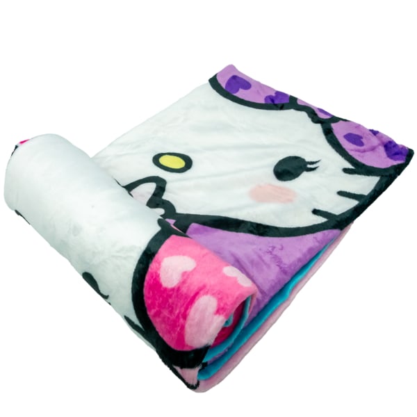 Hello Kitty Premium Korallfleecefilt 170cm x 130cm Multicol Multicoloured 170cm x 130cm