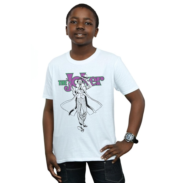 DC Comics Pojkar Joker Pose T-Shirt 5-6 År Vit White 5-6 Years