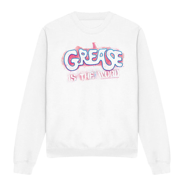Grease Unisex Vuxen Grease Is The Word Sweatshirt L Vit White L