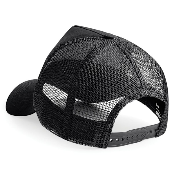 Beechfield Herr Halv Mesh Trucker Cap / Huvudbonad (2-pack) På Black One Size