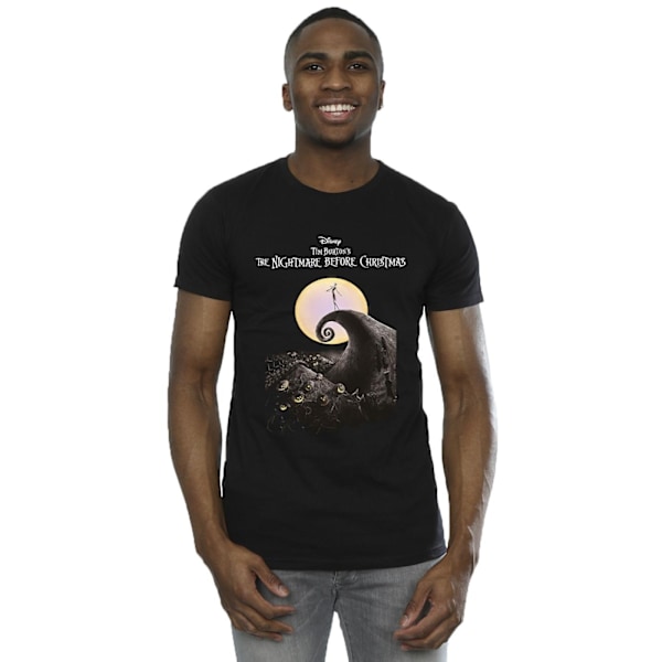 The Nightmare Before Christmas Herr T-shirt med månaffisch M Svart Black M