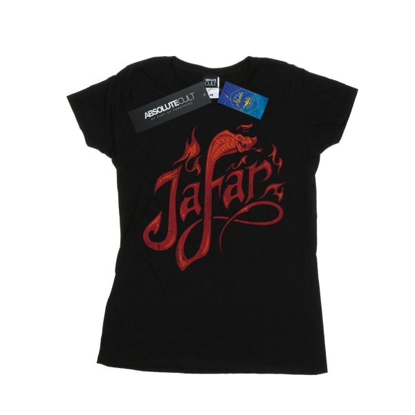 Disney Womens/Ladies Aladdin Movie Jafar Flames Logo Bomull T-S Black S