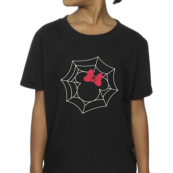 Disney Girls Minnie Mouse Spider Web Bomull T-shirt 3-4 år B Black 3-4 Years