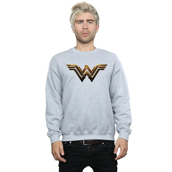 DC Comics Justice League Movie Wonder Woman Emblem Sweatshirt Sports Grey S