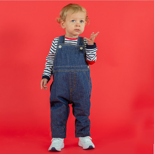 Larkwood Barnkläder/Barn Denim Dungarees 24-36 Månader Blå Blue 24-36 Months