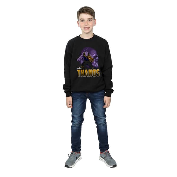 Marvel Boys Avengers Infinity War Thanos Karaktär Sweatshirt 7 Black 7-8 Years